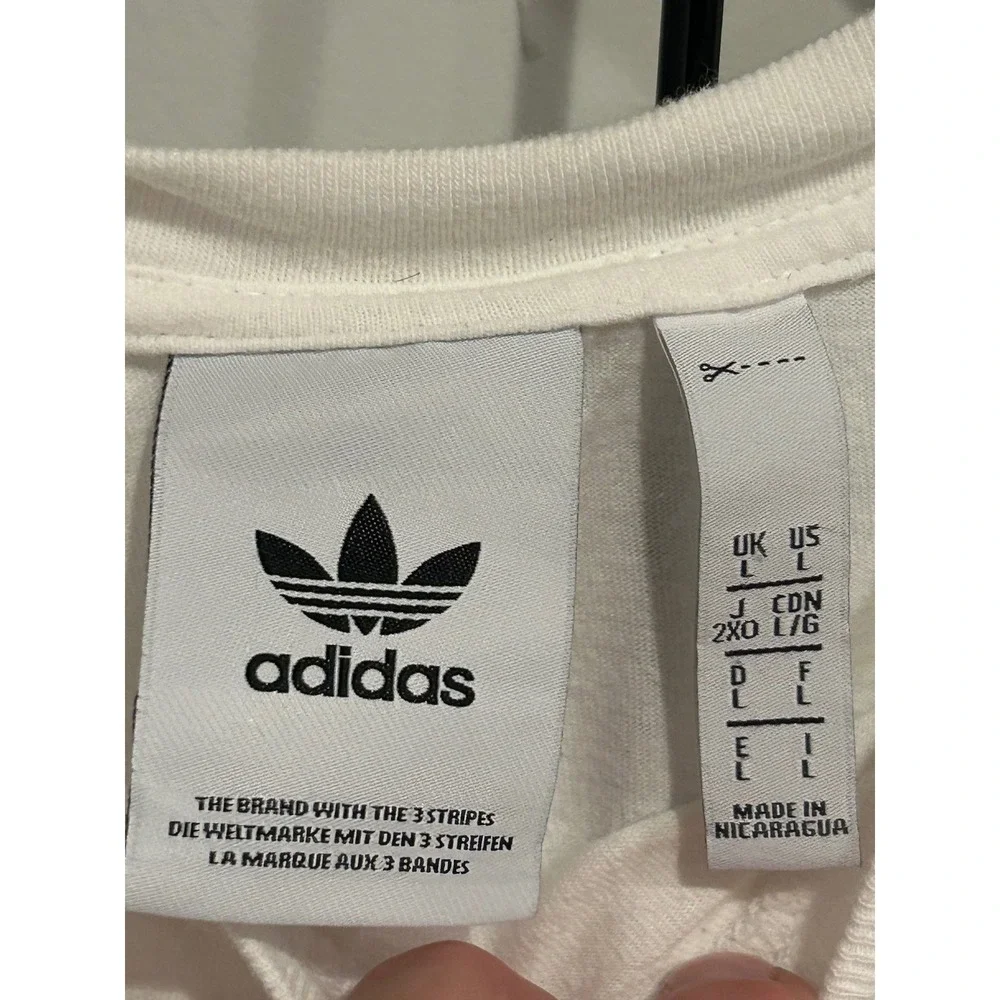 Adidas Long Sleeve T-Shirt Mens Large White‎ Heart